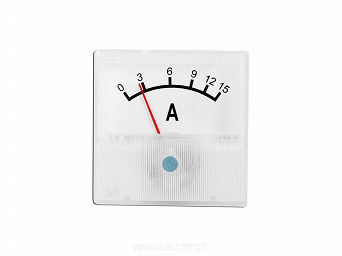 Miernik analogowy amperomierz 0-15A DC kwadratowy mini 