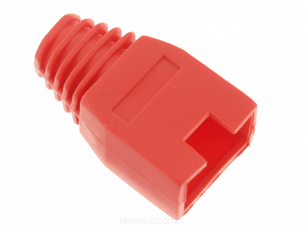 Osłona wtyku RJ45 czerwona 100szt