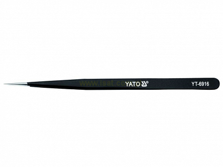 Pęseta prosta antystatyczna 140 mm powlekana Yato YT-6916