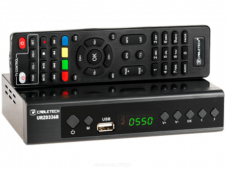 Dekoder TV cyfrowej DVB-T2 HDMI HEVC H.265 Cabletech 336B