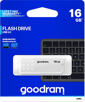 Pendrive Goodram USB 2.0 16GB biały UME2 Flash Drive  pamięć zewnętrzna