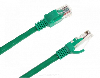 Patchcord przewód kabel UTP kat. 6e 2,0m zielony wtyk - wtyk RJ45