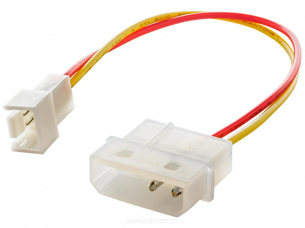 Adapter Molex (m) / 3 pin 5V (m) przewód 15cm Akyga