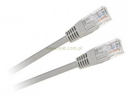 Patchcord przewód kabel UTP kat. 5E 0,5m wtyk - wtyk szary