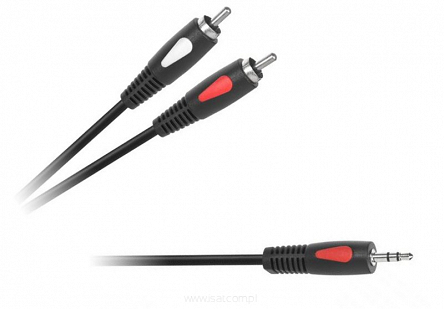 Przewód audio wtyk Jack 3,5mm - 2x wtyk RCA (Cinch) długość 1,8m EcoLine