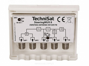 Zwrotnica Technisat FM/VHF/2xUHF 47-790MHz 1 wyjście