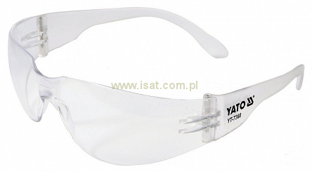 Okulary ochronne Yato bezbarwne, norma EN166