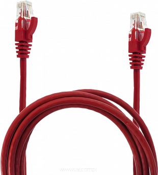 Patchcord przewód kabel UTP kat. 6e 15m czerwony wtyk - wtyk  RJ45 Gigabit