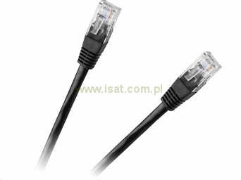 Patchcord przewód kabel UTP kat. 5E 0,5m wtyk - wtyk czarny