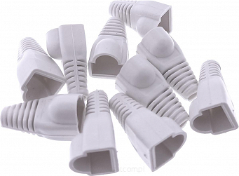 Osłona wtyku RJ45 8p8c biała 10 sztuk