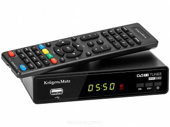 Tuner dekoder DVB-T2 Kruger&Matz H.265 HEVC KM0550B