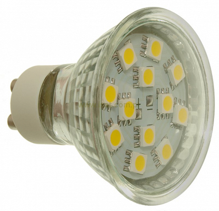 żarówka lampa LED 12 diod SMD gwint GU10 zasilanie 230V
