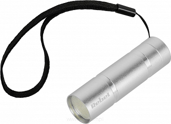 Mała latarka aluminiowa 1 (COB) LED srebrna 3xAAA