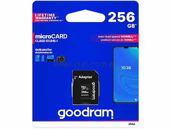 Karta pamięci microSD 256GB UHS-I Goodram z adapterem