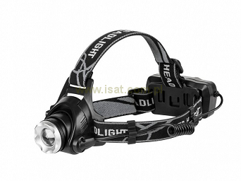 Latarka czołowa akumulatorowa 10W, strumień 300lm, 3 tryby, funkcja ZOOM