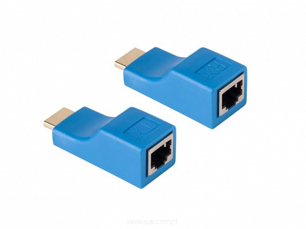 Przedłużacz pasywny extender HDMI po RJ45 do 30m, HDMI v2.0, 4K