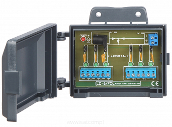 Łączówka zasilania kamer LZ-6/POL 6 wyjść do monitoringu CCTV