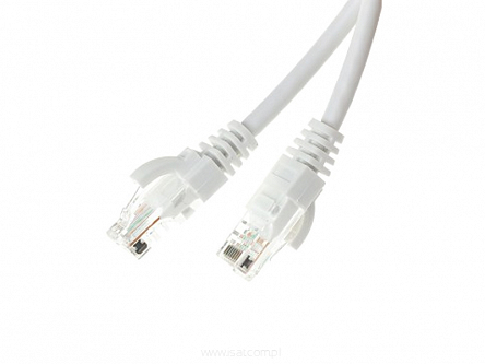 Patchcord przewód kabel UTP kat. 6e 0,5m biały wtyk - wtyk RJ45