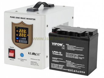 Awaryjne zasilanie PROsinus 500W akumulator 55Ah