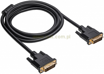 Kabel DVI wtyki DVI-I 24+5 (dual link) długość 1,8m filtr ferrytowy