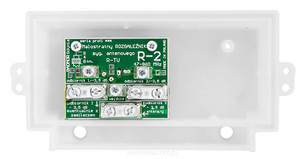 Rozdzielacz R-2 antenowy szerokopasmowy dla dwóch sygnałów radiowych lub telewizyjnych