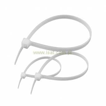 Zestaw opasek zaciskowych białych 60szt. 2,5-4,0mm długości 100/150/200mm