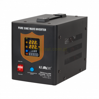 Awaryjne źródło zasilania PROsinus-800 czysty sinus funkcja ładowania 12V / 230V 500W 800VA