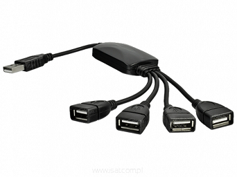 HUB 4x USB2.0 rozdzielacz na przewodach 