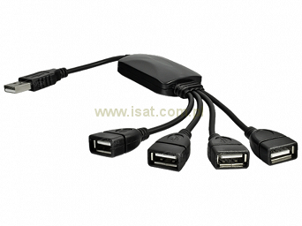 HUB 4x USB2.0 rozdzielacz na przewodach 