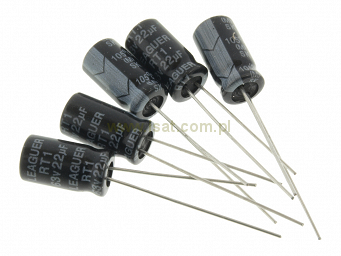 Kondensator elektrolityczny 22uF 63V 6,5x12mm 5sztuk
