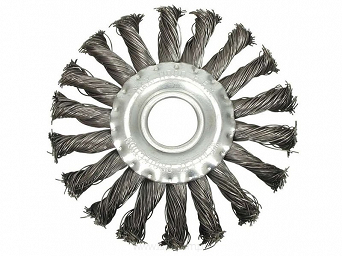 Szczotka tarczowa 100 mm, drut splatany