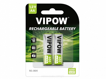 Akumulatorki Vipow AA R06 600mAh x2 Ni-MH