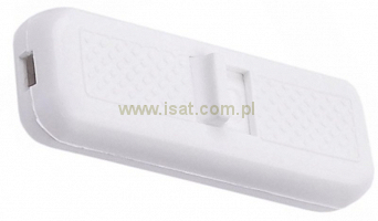 Przełącznik ON-OFF bistabilny 4 pin 230V suwakowy przelotowy biały