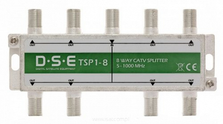 Rozgałęźnik spliter RTV 8x1 DVB-T 5-1000 DSE 8-862Mhz