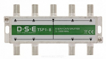 Rozgałęźnik spliter RTV 8x1 DVB-T 5-1000 DSE 8-862Mhz