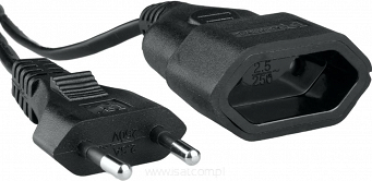 Przedłużacz elektryczny 1xGN długość 1,5m 575W czarny