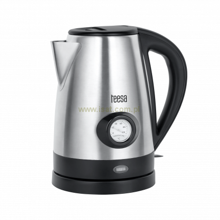 Czajnik elektryczny z wskaźnikiem temperatury wody, TEESA, stal nierdzewna, 2200W, 1,7L