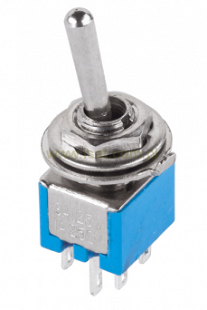 Przełącznik ON-ON bistabilny 6 pin 230V MTS-202 dźwigniowy mały