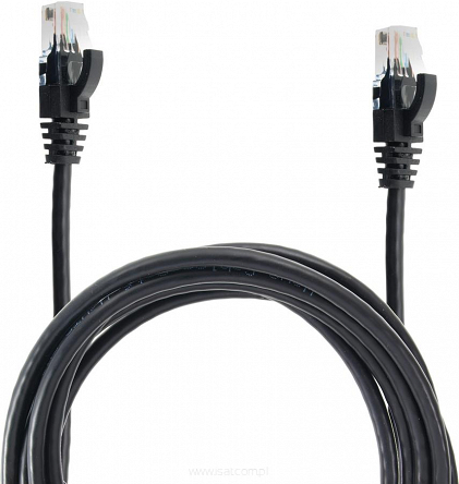 Patchcord przewód kabel UTP kat. 6e 20m czarny wtyk - wtyk RJ 45 Gigabit