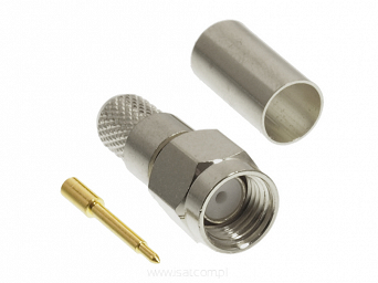 Wtyk SMA (wtyk męski) zaciskany RF5 na przewód H155 50 Ohm