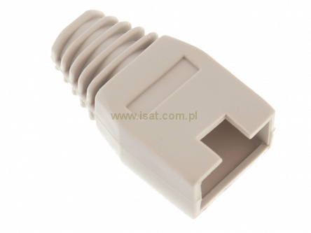 Osłona wtyku modularnego RJ45 szara 1szt do skrętki komputerowej 
