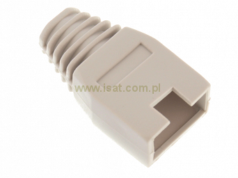 Osłona wtyku modularnego RJ45 szara 1szt do skrętki komputerowej 