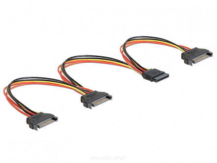 Adapter przejściówka 1x Sata / 3x Sata rozgałęźnik zasilania Akyga AK-CA-41