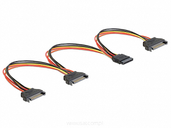 Adapter przejściówka 1x Sata / 3x Sata rozgałęźnik zasilania Akyga AK-CA-41