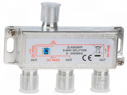 Rozgałęźnik satelitarny 1/3 Cabletech do konwerterów UNICABLE