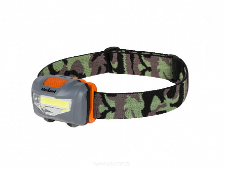 Latarka czołowa czołówka Rebel 3W LED COB 120lm 3xAAA