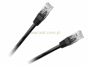 Patchcord przewód kabel UTP kat. 6e 1,5m czarny wtyk - wtyk RJ45