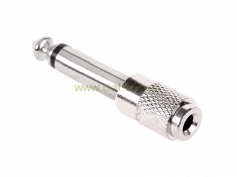 Przejściówka adapter wtyk jack 6,3mm - gniazdo jack 3,5mm mono metal