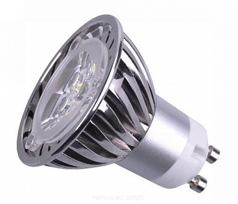 Halogen LED 3x1W GU10 ciepły biały 190Lm