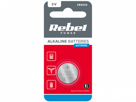 Bateria pastylkowa 3V Rebel CR2032 5004LC 1szt.